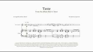 Taste  Sabrina Carpenter  ALTO SAXOPHONE AND PIANO SHEET MUSIC PDF  Arrangify [upl. by Kerat]