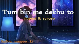 Tum bin me dekhu to slowed and reverb  Tum todo na female version  latest song [upl. by Sirrah]