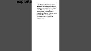 What is Exploitation of natural resources [upl. by Melodie]