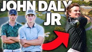 We Challenged John Daly Jr amp His Teammate To An 18 Hole Match [upl. by Inaluahek287]