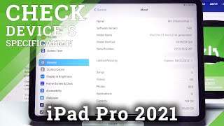 How to Check Device Specification in iPad Pro 2021 – Find Device Info [upl. by Nonnarb]