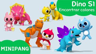 Aprende las colores con MINIPANG  dino S1  Encontrar colores🎨  MINIPANG TV 3D Play [upl. by Eednak907]