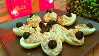 HUEVOS RELLENOS🎄 1 ENTRANTE FÁCIL para NAVIDAD nochevieja o reyes [upl. by Simsar]