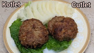 Mazali Va Barakali Kotlet Tayyorlash  Очень Вкусный Котлеты  Meat Cutlets Recipe [upl. by Oah]