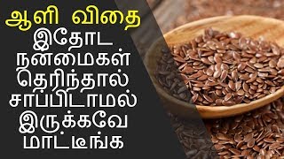 இதை கண்டிப்பா பாருங்க  ஆளி விதையின் அபார நன்மைகள்  Flax seeds benefits in tamil [upl. by Grube]