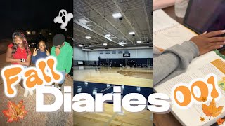 🍁👻FALL DIARIES 001 Basketball game trick or treating GRWM for school homeschool Routine😜 [upl. by Adnerak]