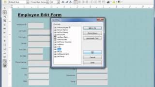 LibreOffice Base 08 Add Delete Fields and Tab Order [upl. by Eelreveb]