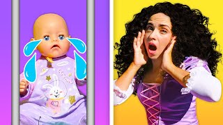 Baby born doll needs help Princess saves baby Annabell doll amp baby dolls videos for kids [upl. by Mccallum443]