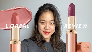 LOreal Colour Riche Les Nus Intense Lipstick Swatches amp Review [upl. by Hollis]