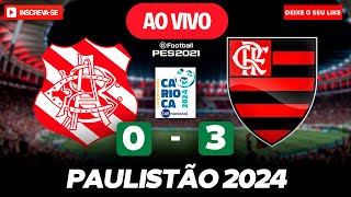 BANGU 0 X 3 FLAMENGO  MENGÃO VENCE COM 3 DE PEDRO  JOGO DE HOJE  ASSISTA AGORA AO VIVO NO PES 21 [upl. by Ynnot]