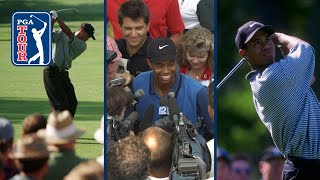 20yearold Tiger Woods’ professional debut in 1996  Full highlights [upl. by Halik]