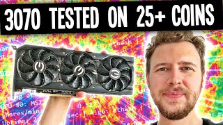 Will 3070 be good for mining after Ethereum 20 Hashrate overclocks wattage amp profit on 25 coins [upl. by Partridge]