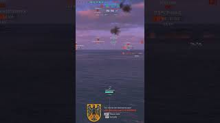 Warships🏴‍☠️  Battleship gets focused by fun police worldofwarships wows cqc [upl. by Sile334]