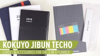 Kokuyo Jibun Techo Covers and Accessories for the 3in1 Planner [upl. by Aihtnyc]