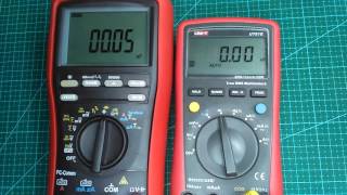 Brymen BM869s VS UNIT UT61E Capacitance speed test [upl. by Leanna]