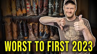 Ranking the Cowboy Boots I Tried in 2023 Worst to First [upl. by Cresa]