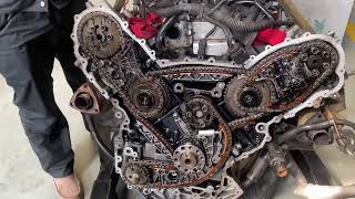 How to replace cylinder head gasket Audi Q7  ep1 repair mechanic automotive engine mechanical [upl. by Canada]