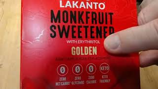 Lakanto Golden Monk Fruit Sweetener Packets Review The first ingredient listed is erythritol [upl. by Carlyn47]