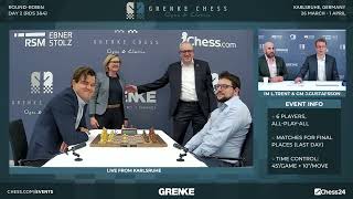 Magnus Carlsen vs Maxime VachierLagrave GRENKE Chess Classic 2024 Round 4 [upl. by Namsu]