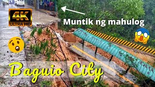 BAGUIO CITY WAITING SHED BUMAGSAK LEONARD WOOD ROAD LANDSLIDE [upl. by Marmion]