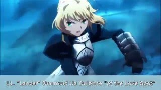 Top 13 Strongest Fate Servants ANIME ONLY [upl. by Johst]