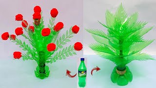 Plastic bottle Vase Craft DIY Easy Tree from Waste bottleSprite ki bottle se banaye Guldasta [upl. by Pomcroy]