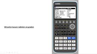 Wisselen tussen radialen en graden Casio FXCG50 [upl. by Eednas]