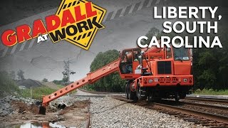 Gradall At Work XL 4100 IV with Rail Gear in Liberty South Carolina [upl. by Ahsok559]