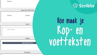 Kop en voettekst maken voor je scriptie in Word [upl. by Gnuj]