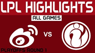 WBG vs IG Highlights ALL GAMES R1 LPL Spring Playoffs 2024 Weibo Gaming vs Invictus Gaming by Onivia [upl. by Salomi]