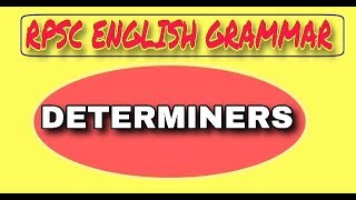 Definition of Determiners  Determiners  Rpsc First Grade English  Rpsc Second Grade English [upl. by Augustin543]