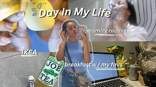 Day In My Life morning routine skin care going out for breakfast IKEA shopping trying olipop [upl. by Dreher486]