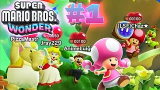 Super Mario Bros Wonder 4 Player Online w Friends Part 1  LSFChaz [upl. by Naitsyrk292]