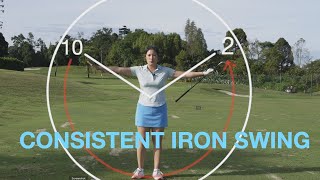 The 10 to 2 Iron Swing  Golf with Michele Low [upl. by Eisyak589]