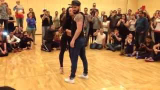 Daniel and Desiree bachata demo at the Seattle Salsa Congress 11292014 [upl. by Martha]