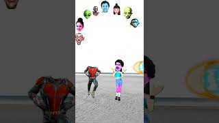 Red bull Ant man Vs Multi color soda Dame to cosita Correct head matching funny game magic shorts [upl. by Aiym]