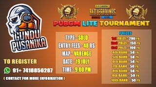 🔴PUBGM LITE LIVE TAMIL Stream  PUBG MOBILE LITE TOURNAMENT WIN 800RS WORTH PRIZE  Check out 👇 [upl. by Alvina913]