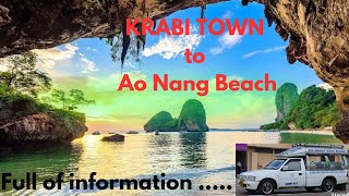 How to travel From Krabi Town to Ao Nang II Krabi bus information Detailed video to help You [upl. by Atazroglam]