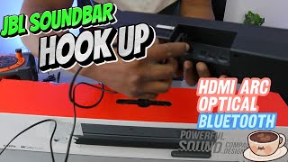 How To Hook Up JBL Bar 20 Compact Soundbar To LG TV  ALL TV  HDMI ARC Cable Optical Bluetooth [upl. by Batish12]