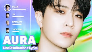 GOT7  AURA Line Distribution  Lyrics Karaoke PATREON REQUESTED [upl. by Keavy29]