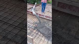 See how concrete is compacted using a compressor pump construction viralsviralvideo shortsshots [upl. by Cawley]