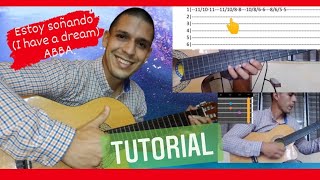 TUTORIAL estoy soñando i have a dream creo en angelitos grupo ABBA guitarra acordes tablatura [upl. by Eiveneg]