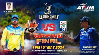 ATUM LEGENDARY T20 LEAGUE 2024  COASTAL GIANTS VS SCL  GRAND FINALE  VIZAG [upl. by Berke]