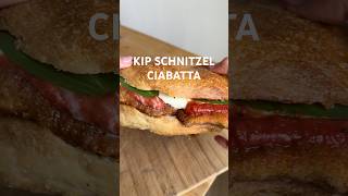 ✨KIP SCHNITZEL BROODJE✨ check mijn Tiktok voor recept kip schnitzel ciabatta broodje recept [upl. by Holtz]