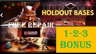 War commander HOLDOUT 123  BONUS BASE  FREE REPAIR [upl. by Nimoynib6]