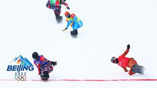 INSANE photo finish decides mens snowboard cross gold  Winter Olympics 2022  NBC Sports [upl. by Kathrine715]