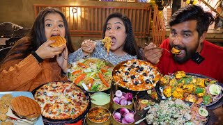 Pizza Burger Pasta Chow Mein Paneer Tikka Malai Chaap Challenge  Street Food  Food Challenge [upl. by Maag247]