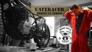 Timing afstellen en nokkenassen  Yamaha XS750 Caféracer Project  Part 9 [upl. by Ninazan]