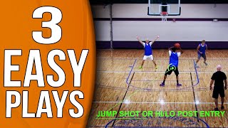 3 EASY and EFFECTIVE Youth Basketball Plays [upl. by Yonit]