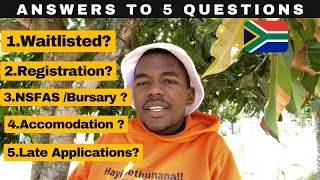 University Questions  Waitlisted Registration NSFASBursary  Late Applications [upl. by Haleak811]